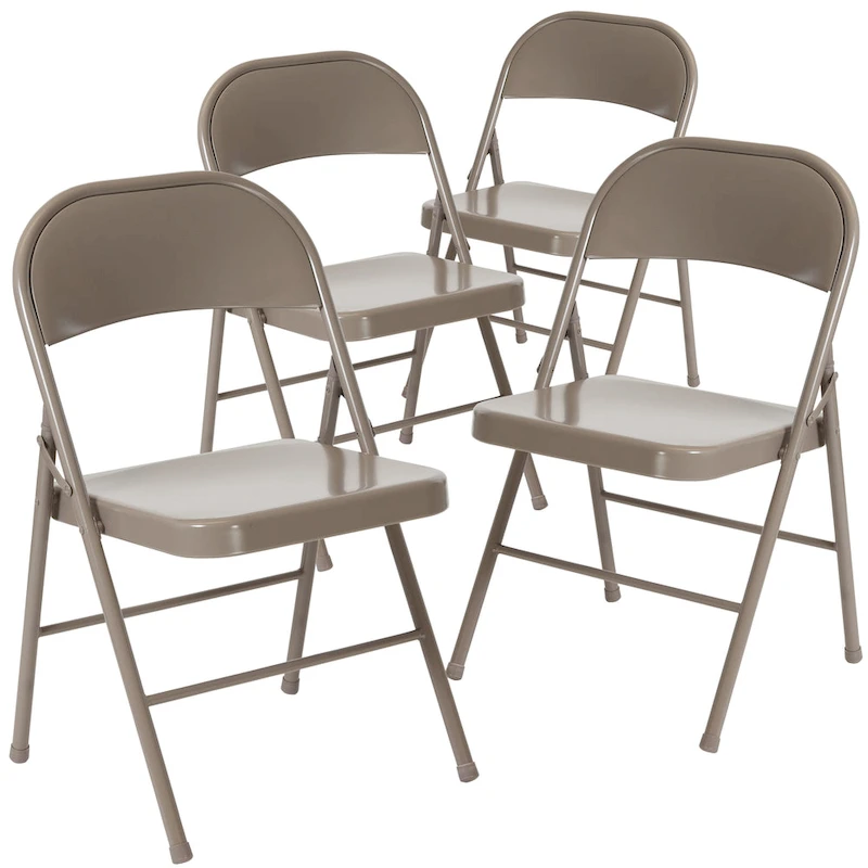4 Pack Double Braced Metal Folding Chair