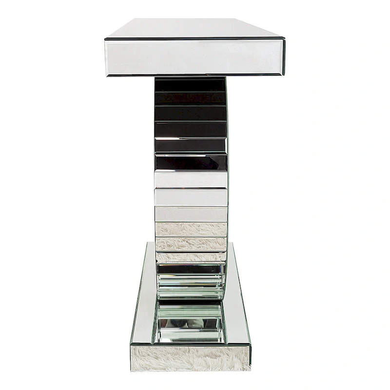 Modern Console Table with Crystal Base Entryway Sofa Table