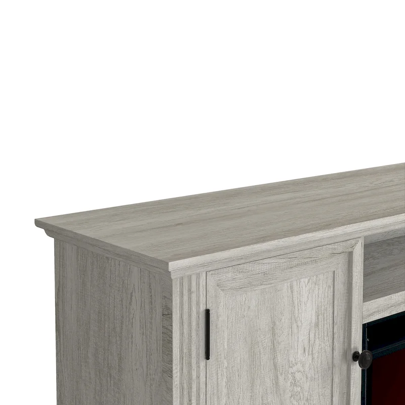 Farmhouse 72 TV Stand with Fireplace - Accommodates up to 75 TV - 73W x 35H x 14D
