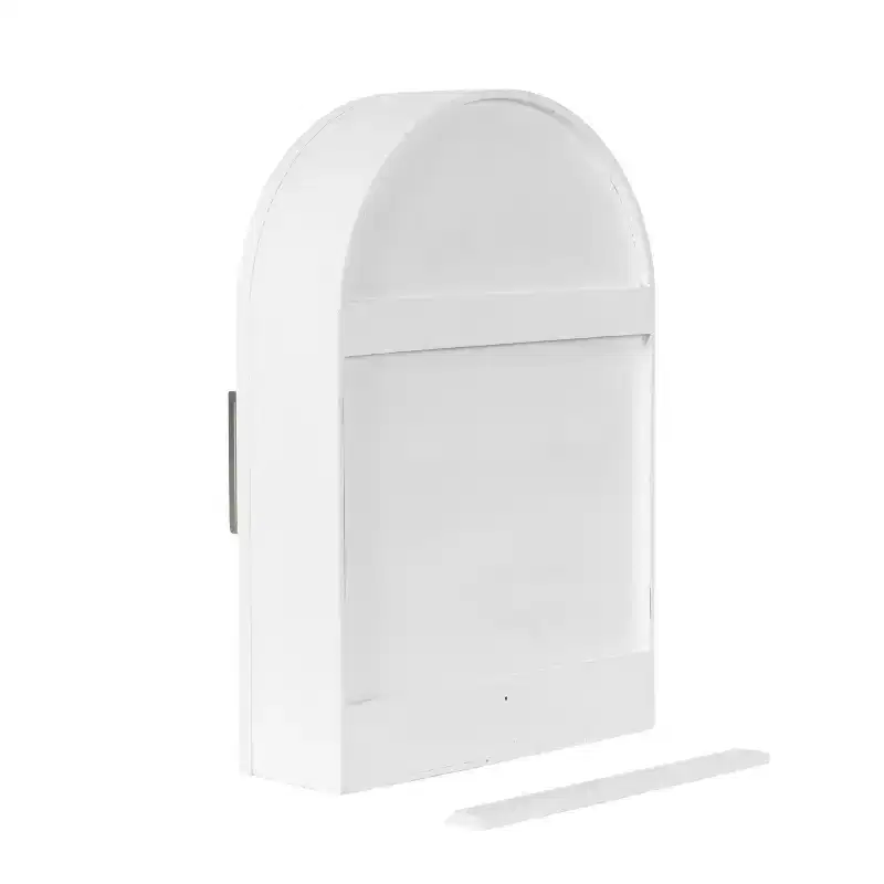 Kate and Laurel Arcott Arch Wall Cabinet, 16x7x24 White