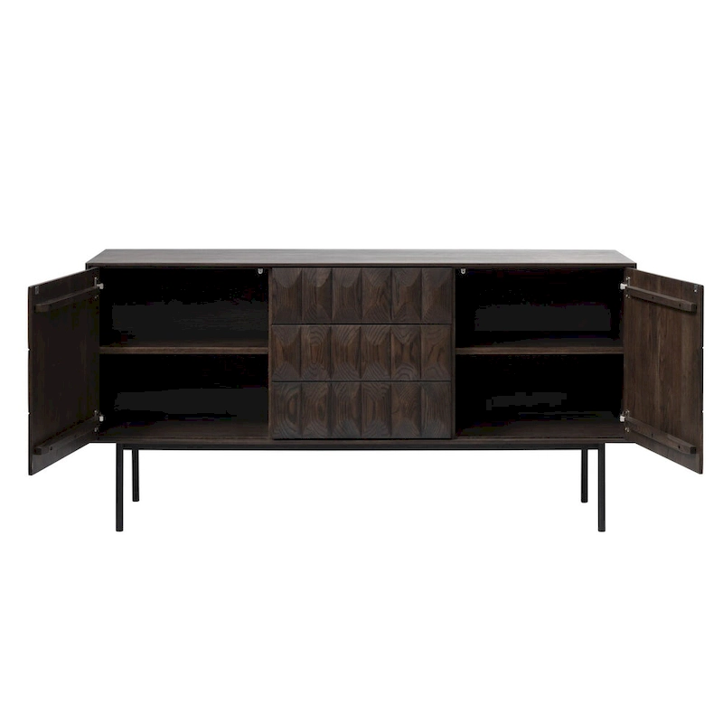 Rye Studio Modern Sideboard, Espresso Oak