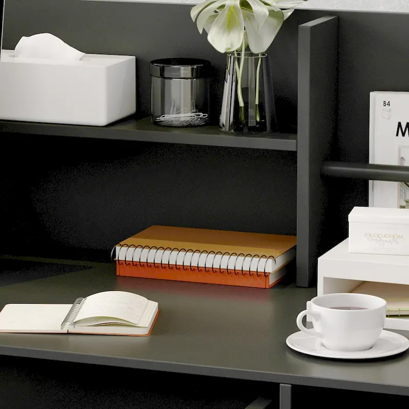 Kerrogee 47.2L Reception Counter Desk with Lockable Drawers Table