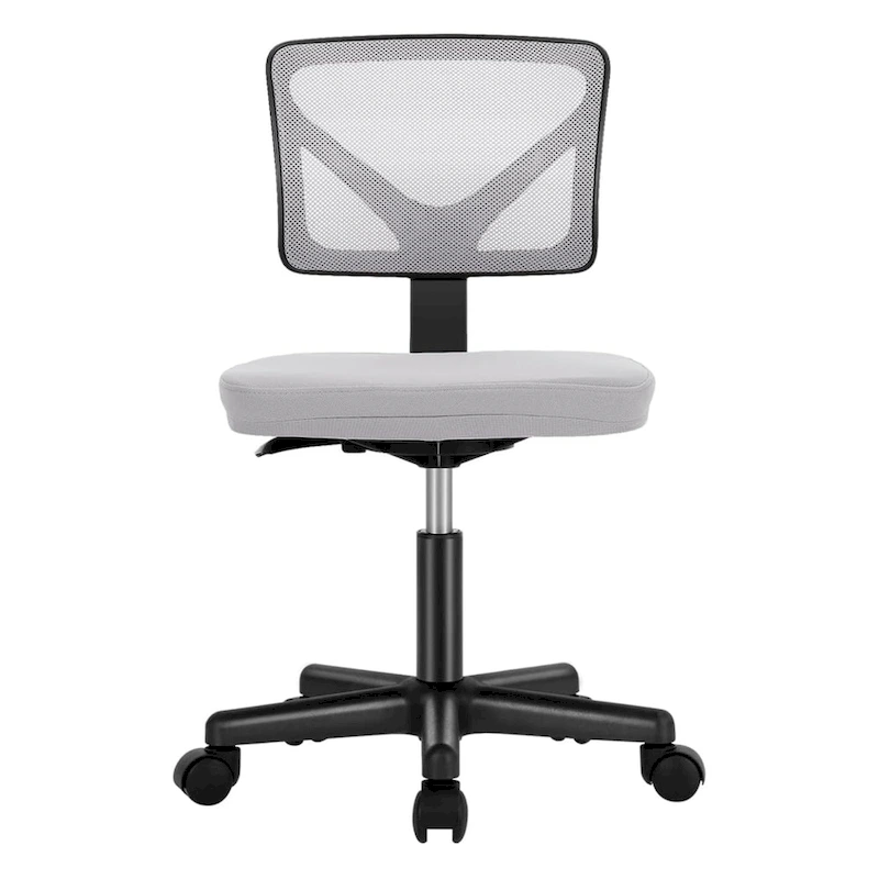 Comfy PU Leather Upholstered Office Chair, Home Desk Chair with Arms & Adjustable Swivel