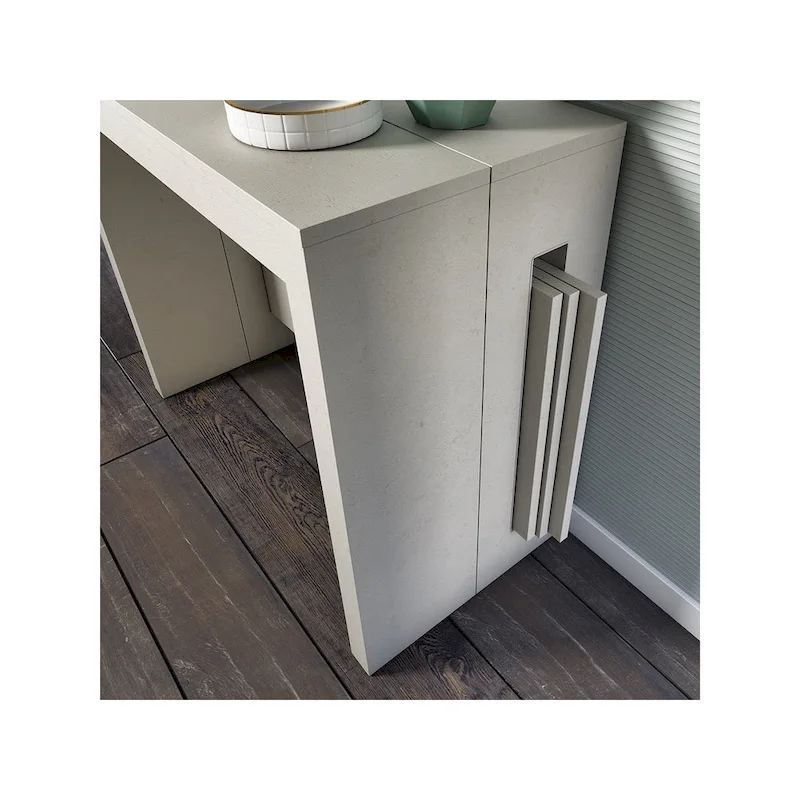 Modern Extendable Console Table Dining Table - 31.5 W x 17.5 D x 30 H ( Ext: 17.5 - 73 W )