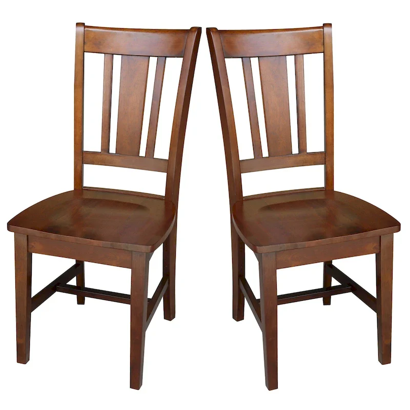 International Concepts Solid Wood San Remo Splatback Chairs, Set of 2