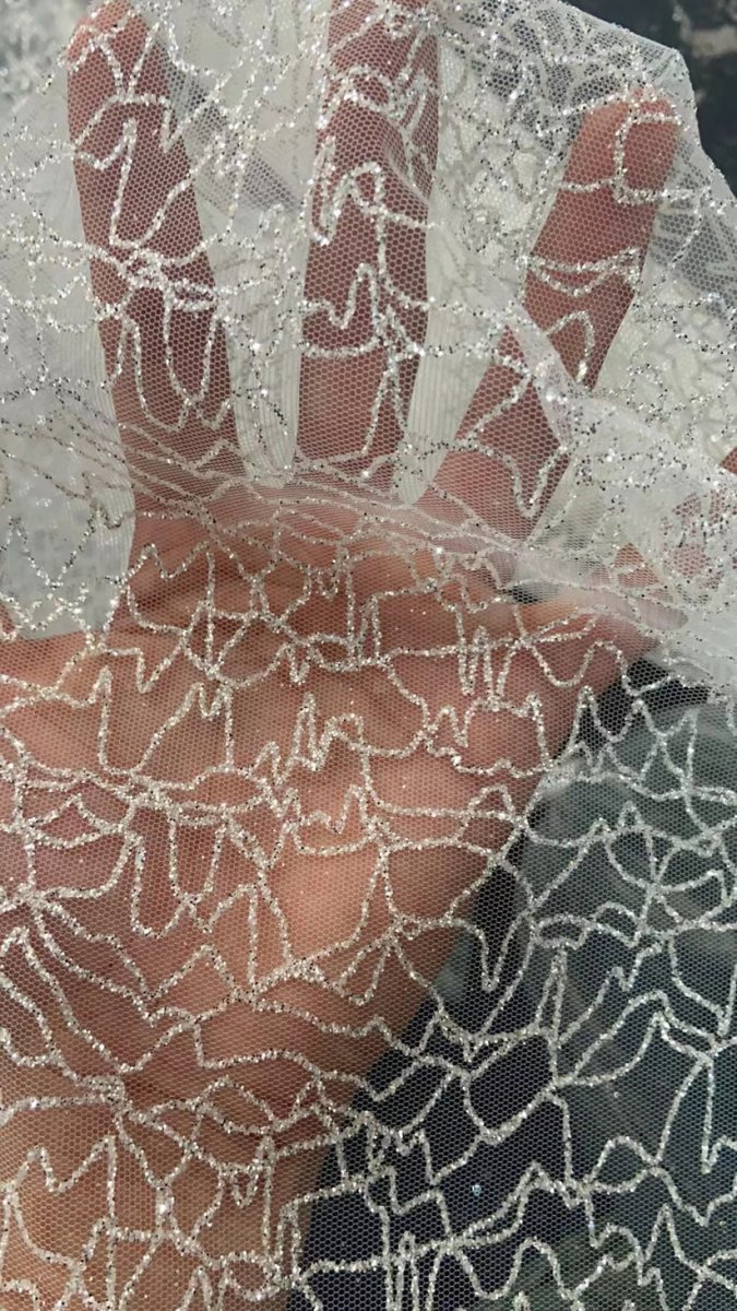 Spaghetti Straps Lace Appliques Sparkly A-Line Wedding Dress