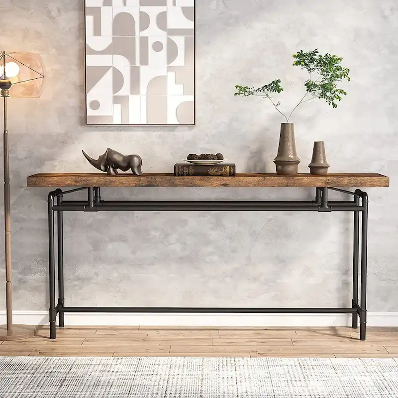Console Table, 70.9 Narrow Long Entryway Table for Living Room - 11.81D x 70.85W x 35.43H