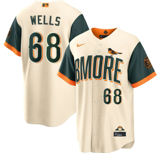 Tyler Wells Baltimore Orioles Cream 2026 City Connect Jersey