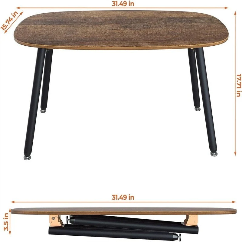 Folding Coffee Table Rustic Farmhouse Coffee Tables - 31.5