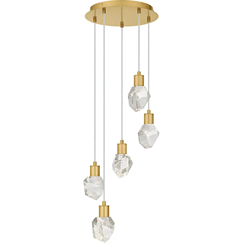 Skye Integrated LED Brushed Gold Pendant