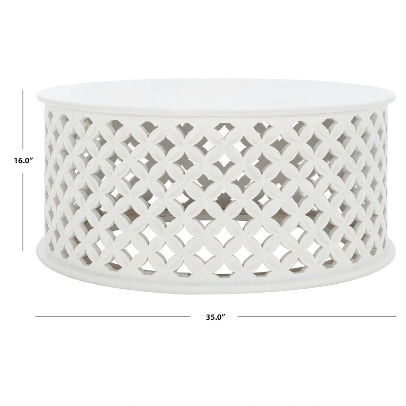 SAFAVIEH Antkea Round Coffee Table - 35 L x 35 D x 16 H - 35Wx35Dx16H