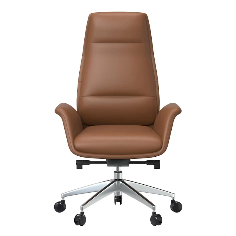 Summit High-Back Leather Office Chair with Swivel and Tilt