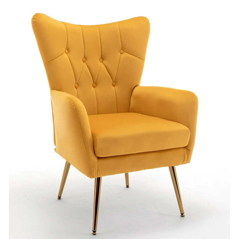 Mid Century Wingback Upholstered Accent Chair