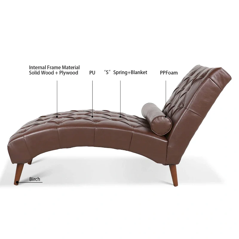 62W Upholstered Chaise Lounge