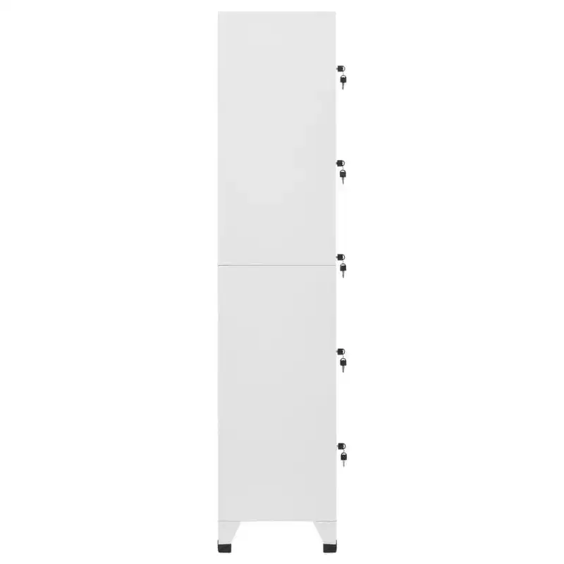 vidaXL Locker Cabinet Light Grey Steel Medium Locker Cabinet