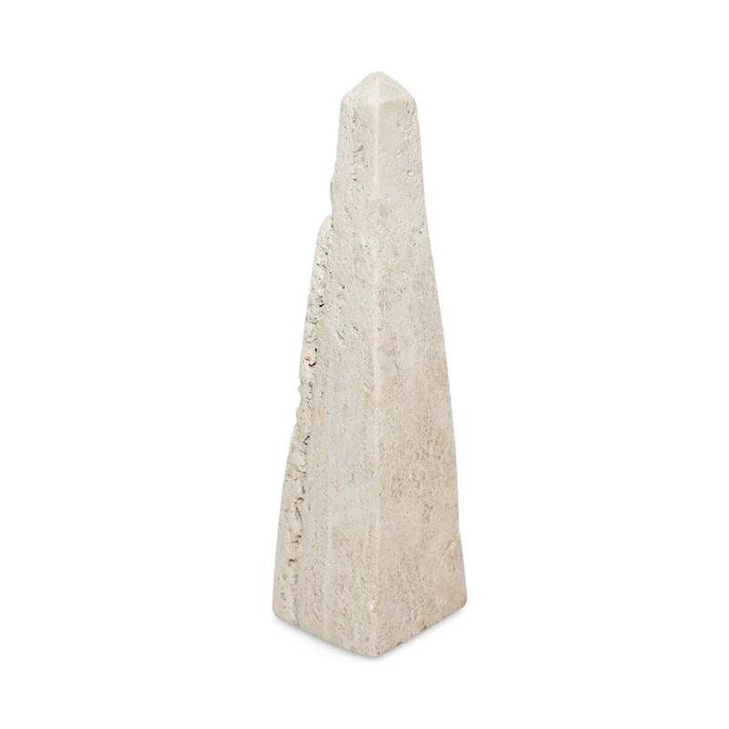 Travertine Obelisk Sm. - Beige - Beige