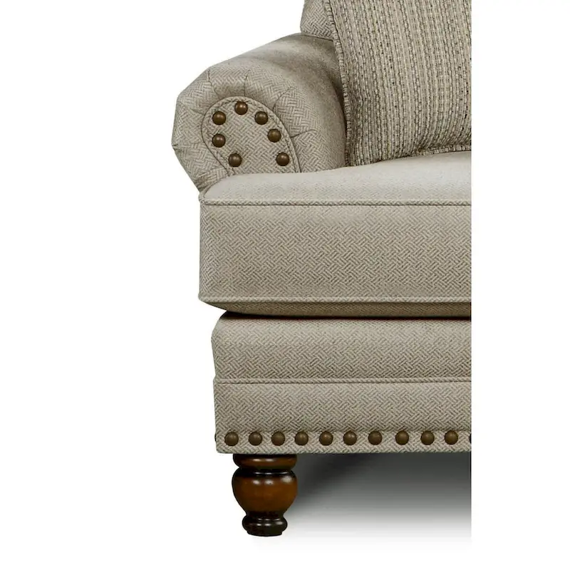 Carys Doe Nailhead Stationary Sofa