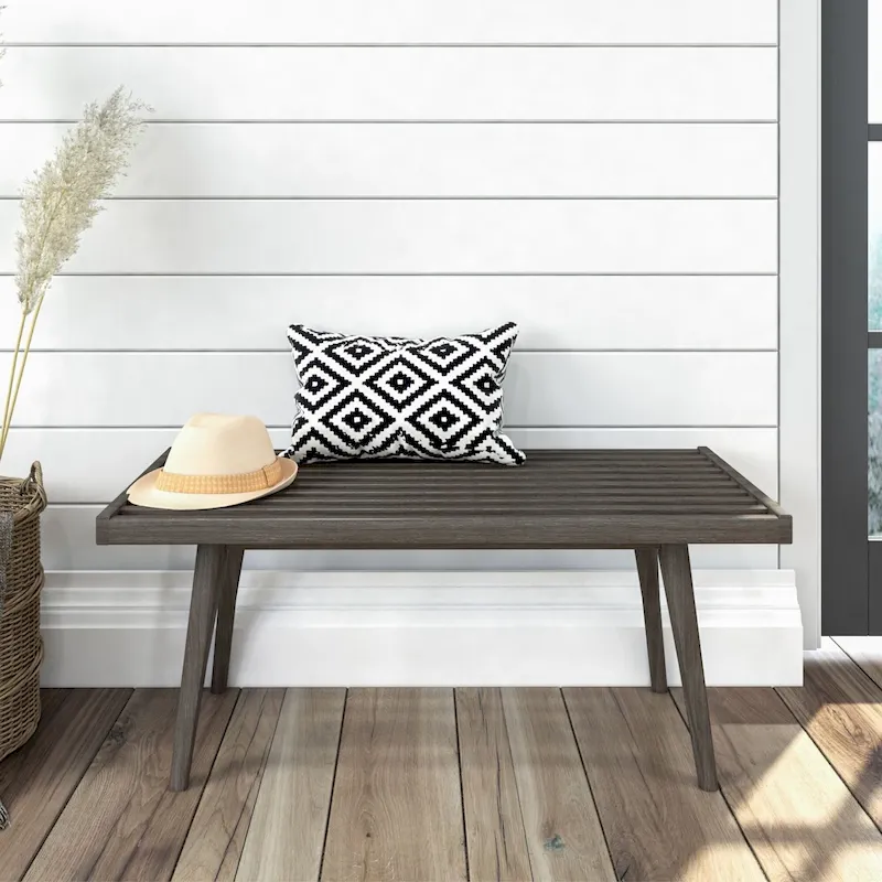 Wood Entryway Bench