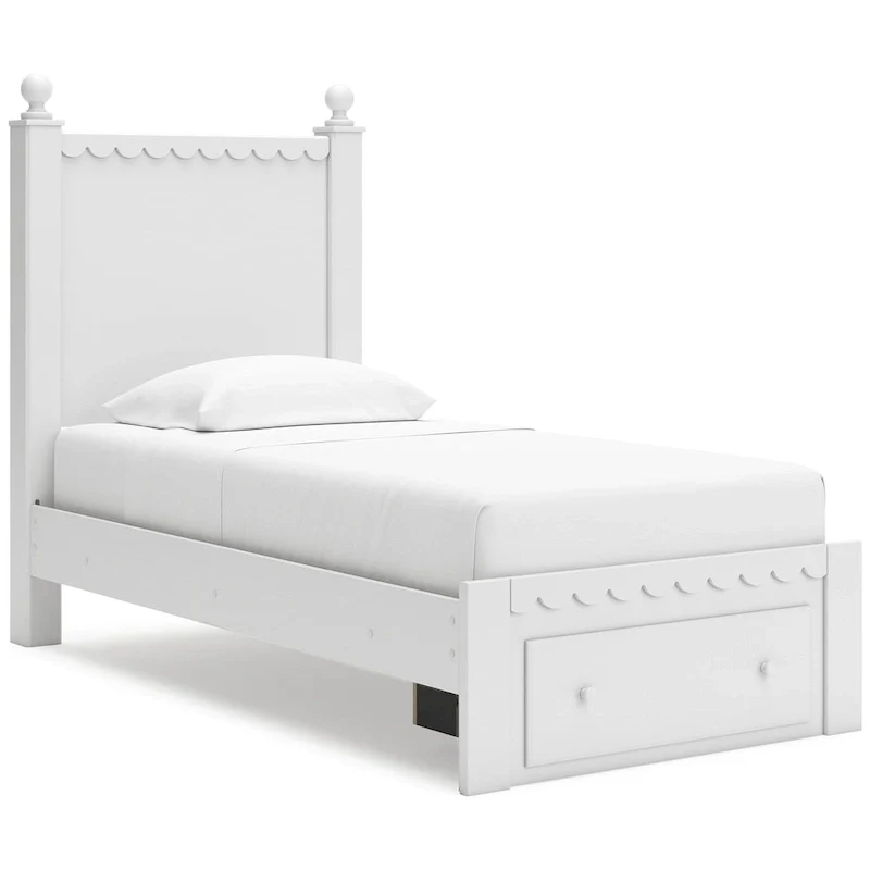 Signature Design by Ashley Mollviney White Panel Headboard Only