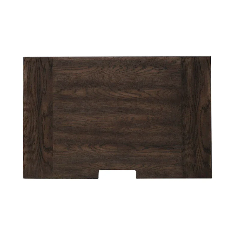 Saddle Brown Wood 3-Drawer Nightstand with Charging Station