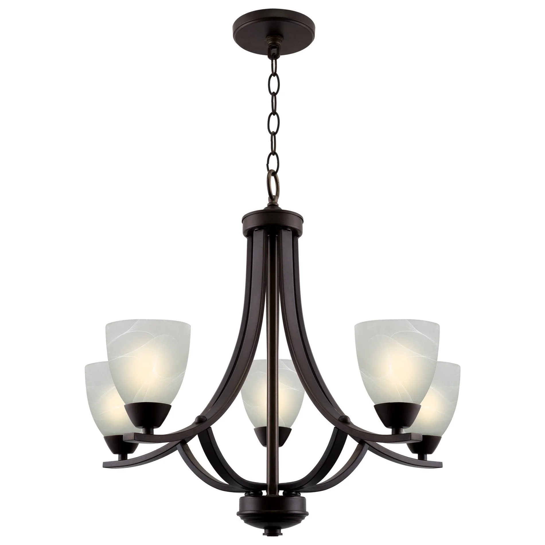 Weston 24 Contemporary 5-Light Large Chandelier