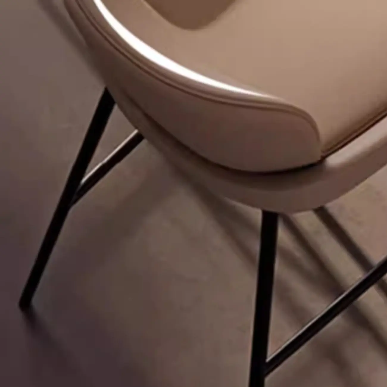 Coffee Bucket Four Legs Leather Counter Bar Stools