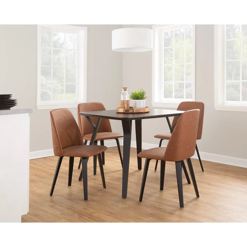 Mid-Century Upholstered Dining Chair, Set of 2