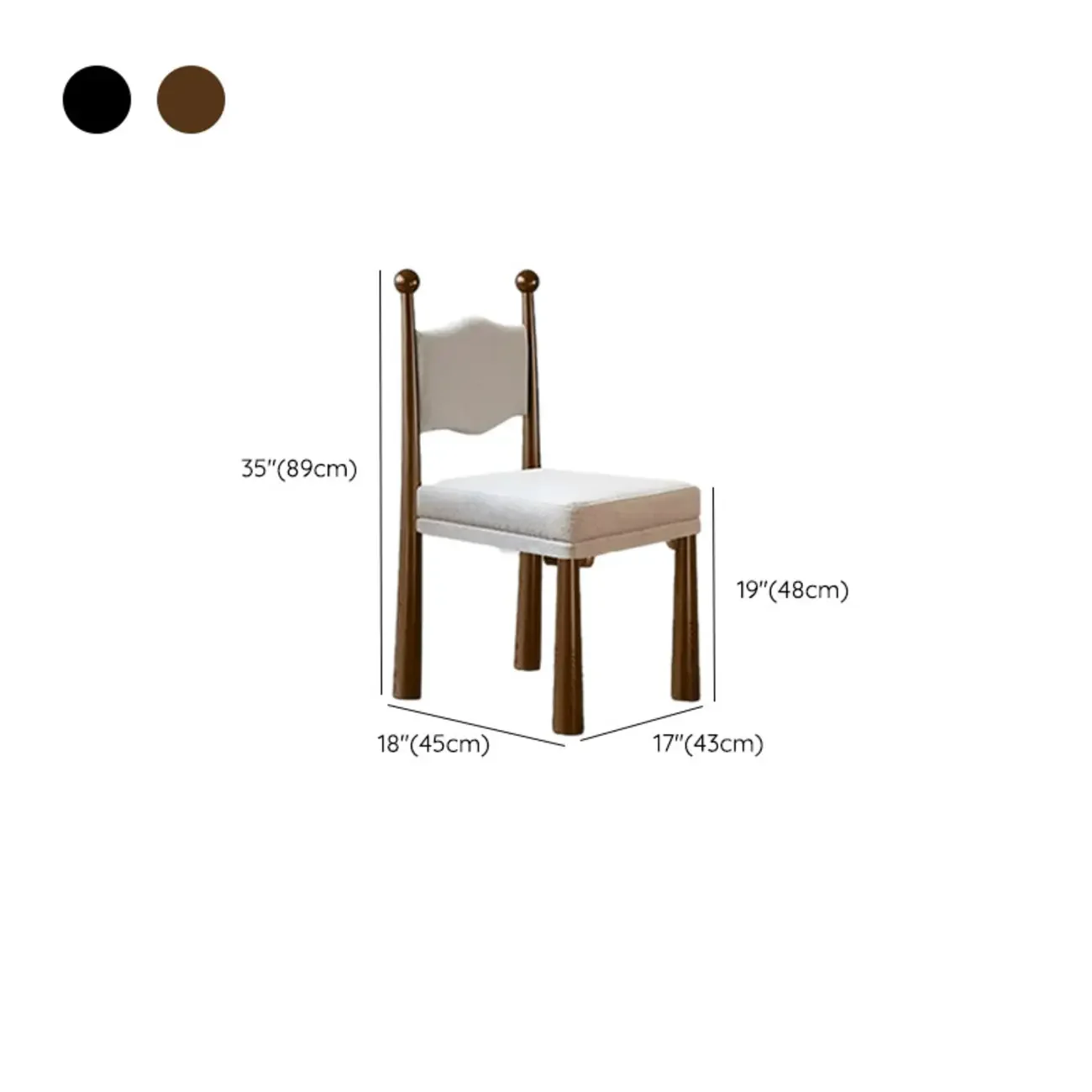 Upholstered Black Armless Striped Dining Chair