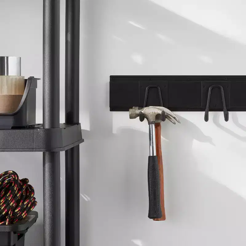 Multi-Purpose Short Garage Tool Hook - Brightroom™: Steel Utility Storage Rack, Black, 30lb Capacity, Powder-Coated Finish
