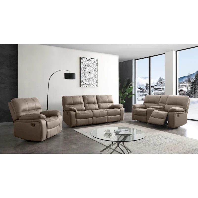 Microfiber Reclining Sofa, Loveseat and Chair