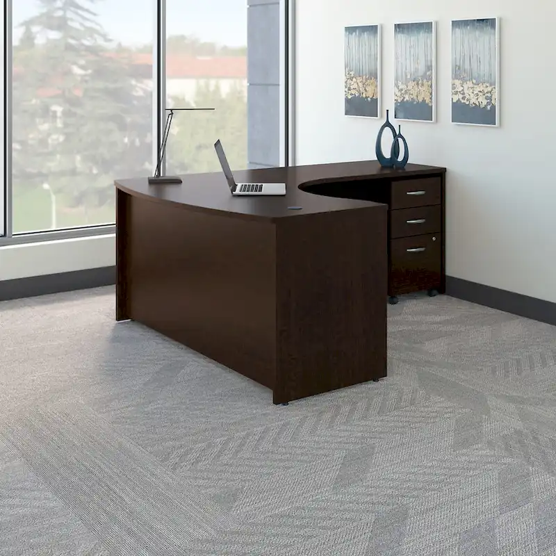 Series C Right Handed L Desk with Drawers by Bush Business Furniture