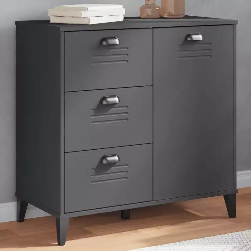 vidaXL Sideboard Storage Side Cabinet Living Room Furniture Solid Wood Pine