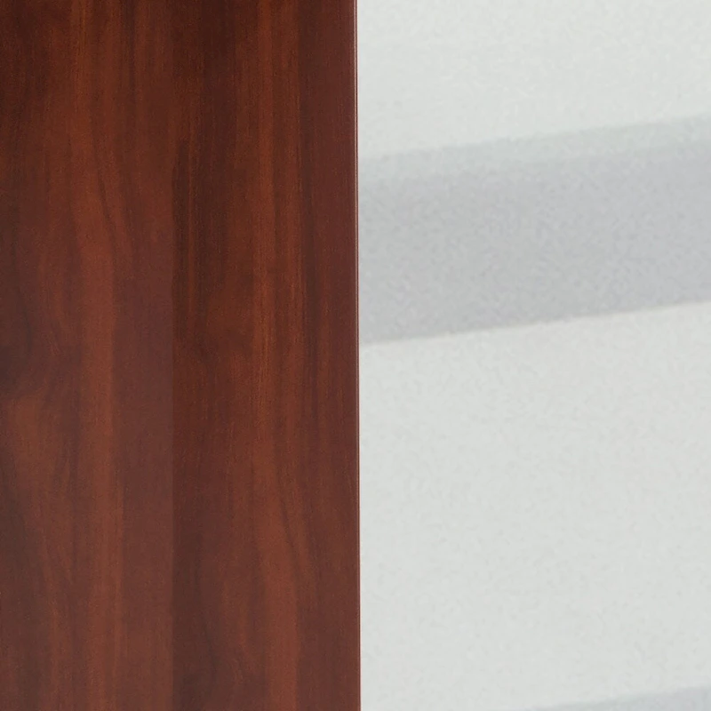 Modern Glass Top Computer Desk with Pull-out Keyboard Tray