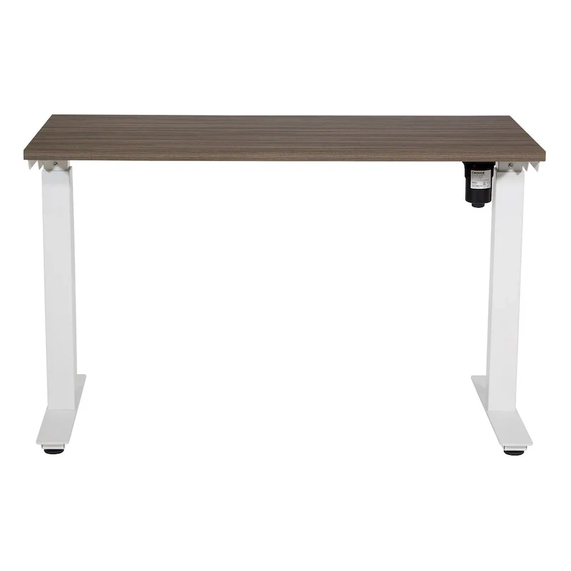 Walnut / White / Black Electric Height-Adjustable Standing Desk – Single