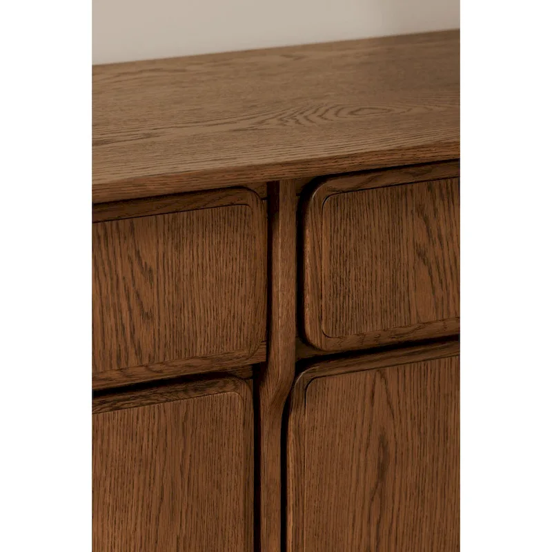 NADAAL STUDIOS Bastian, Sideboard With drawers, Warm Brown - 78.5W x19.76D x32H