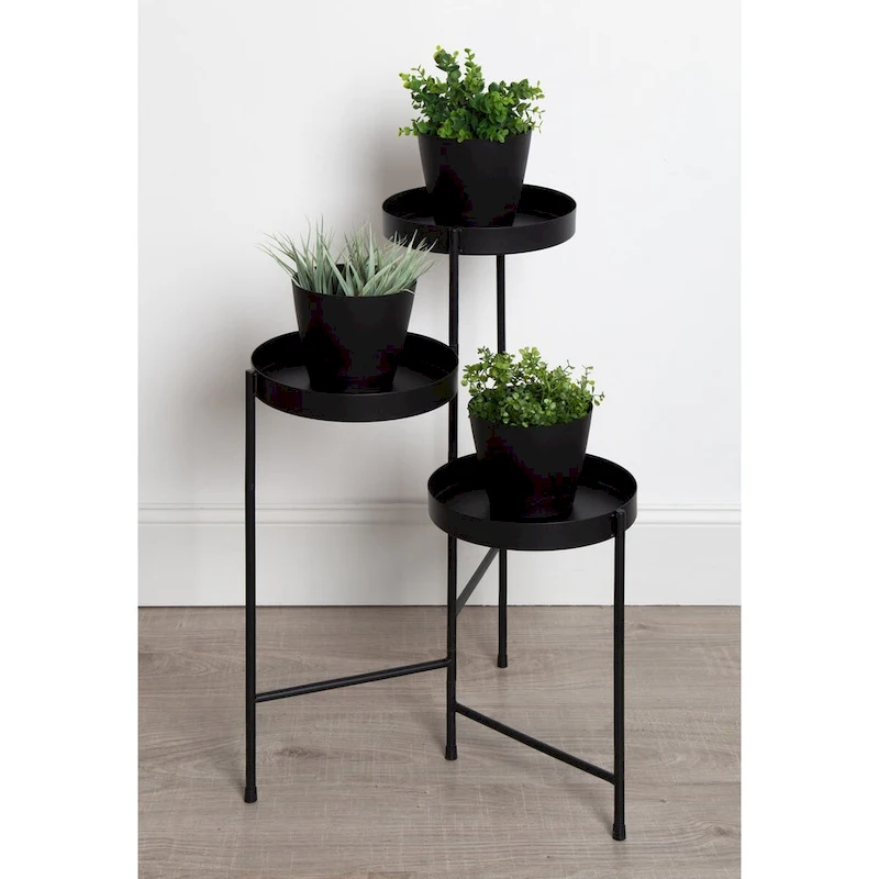 Kate and Laurel Finn Metal 3-tier Modern Plant Stand - 16x21x30