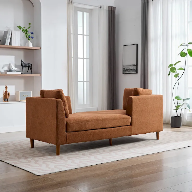 Double-Sided Upholstered Chaise Lounge - Seats 2