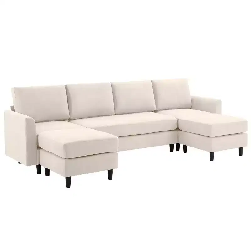 Hyleory U-Shaped Sectional Sofa With 2 Ottomans,Large 6 Seater sofa for Living Room, Office, Spacious Space
