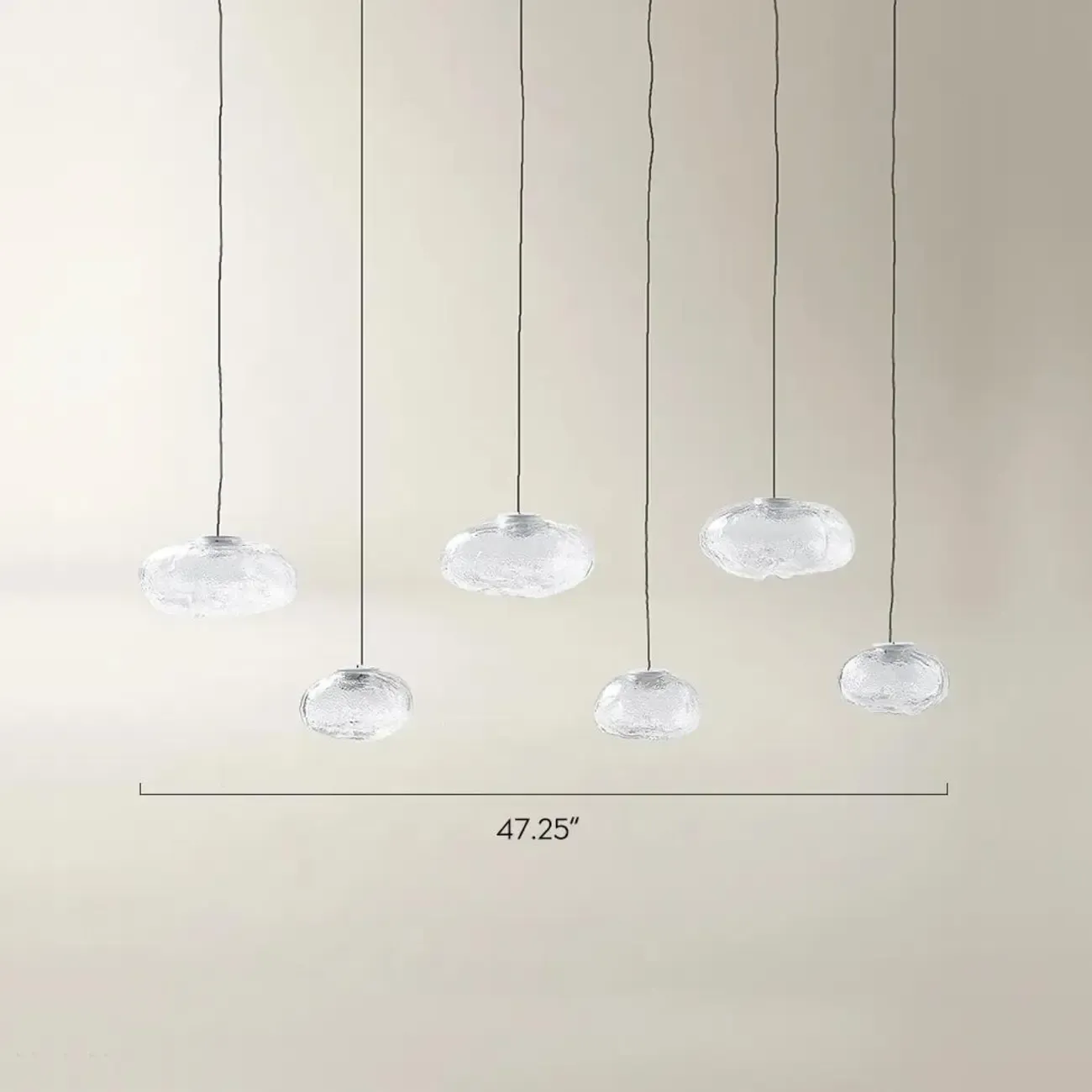 Modern Art LED Glass Island Chandelier