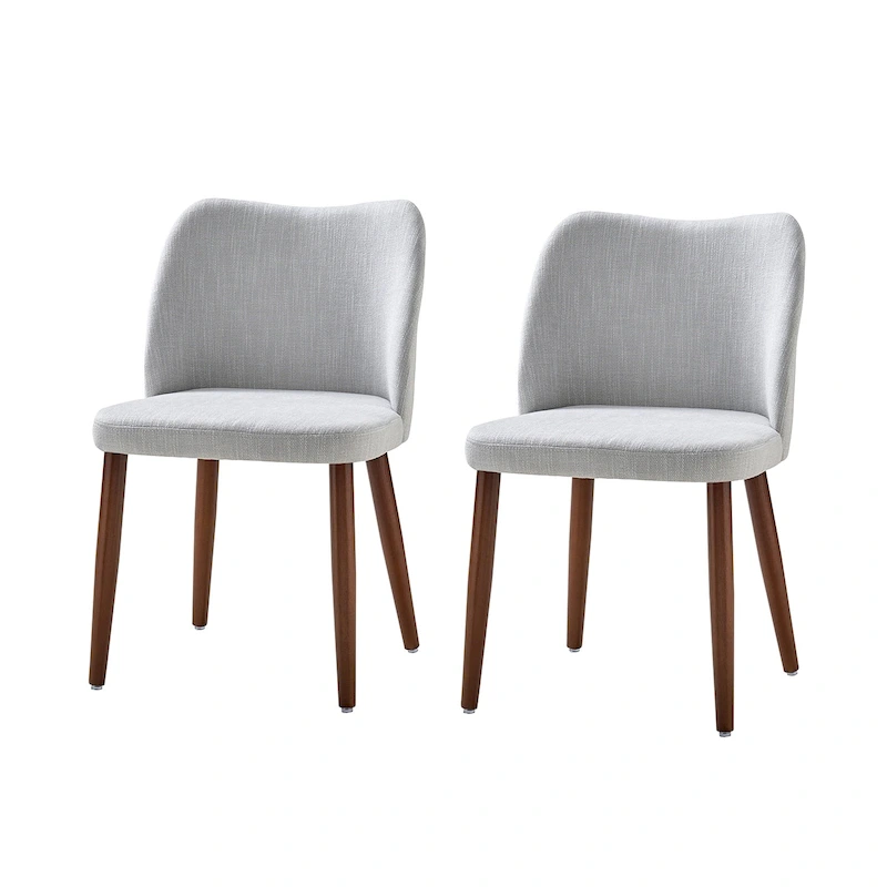 Melisa Upholstered Solid Wood Dining Chair Set of 2 by HULALA HOME