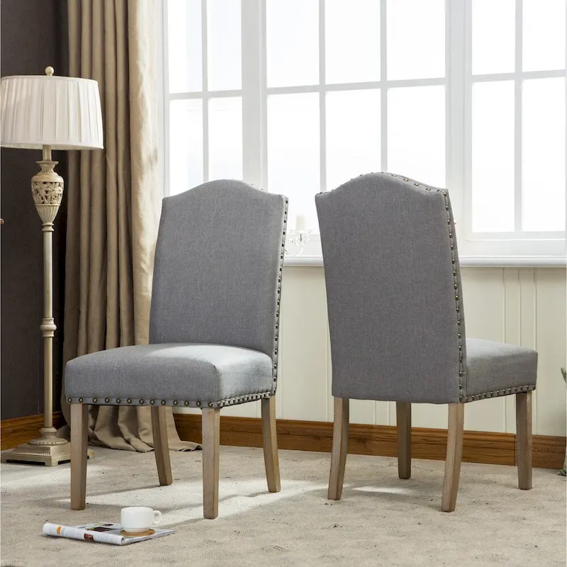 Roundhill Furniture Mod Urban Solid Wood Upholstered Parson Chairs (Set of 2)