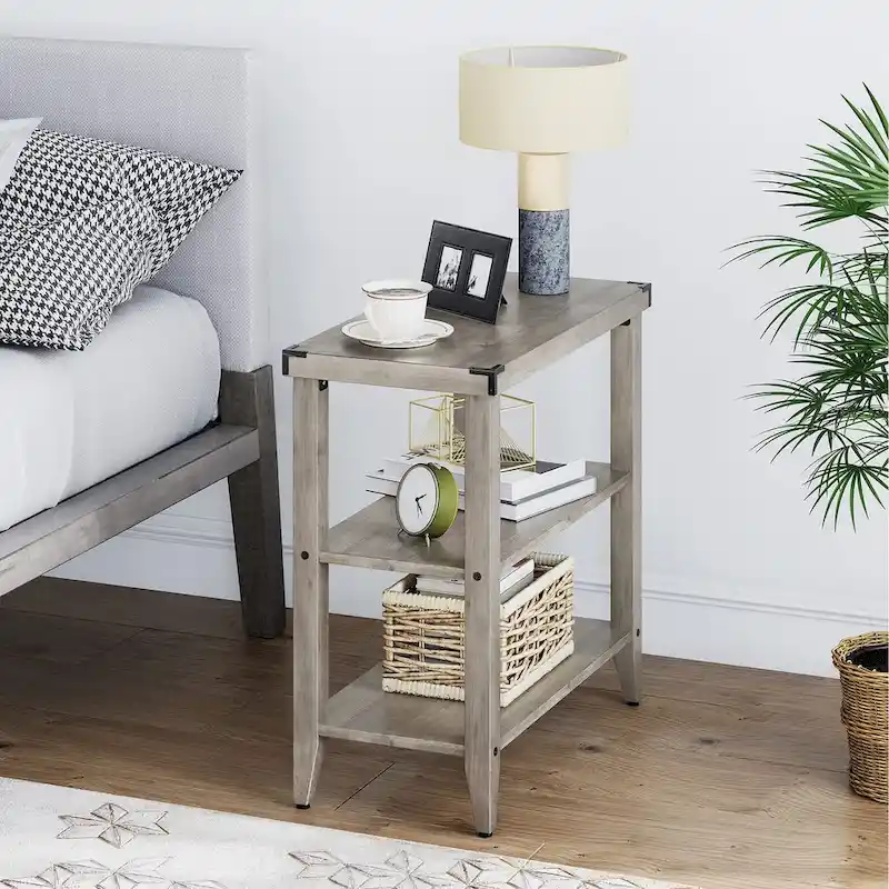 Farmhouse 3-Tier Rustic End Table