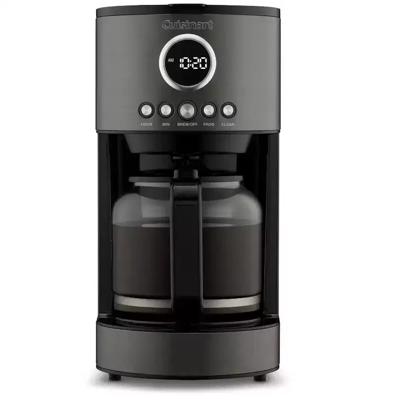 Refurbished: Cuisinart DCC-1220BKSFR 12 Cup Coffeemaker, Stainless Steel Black  Manufacturer Refurbished