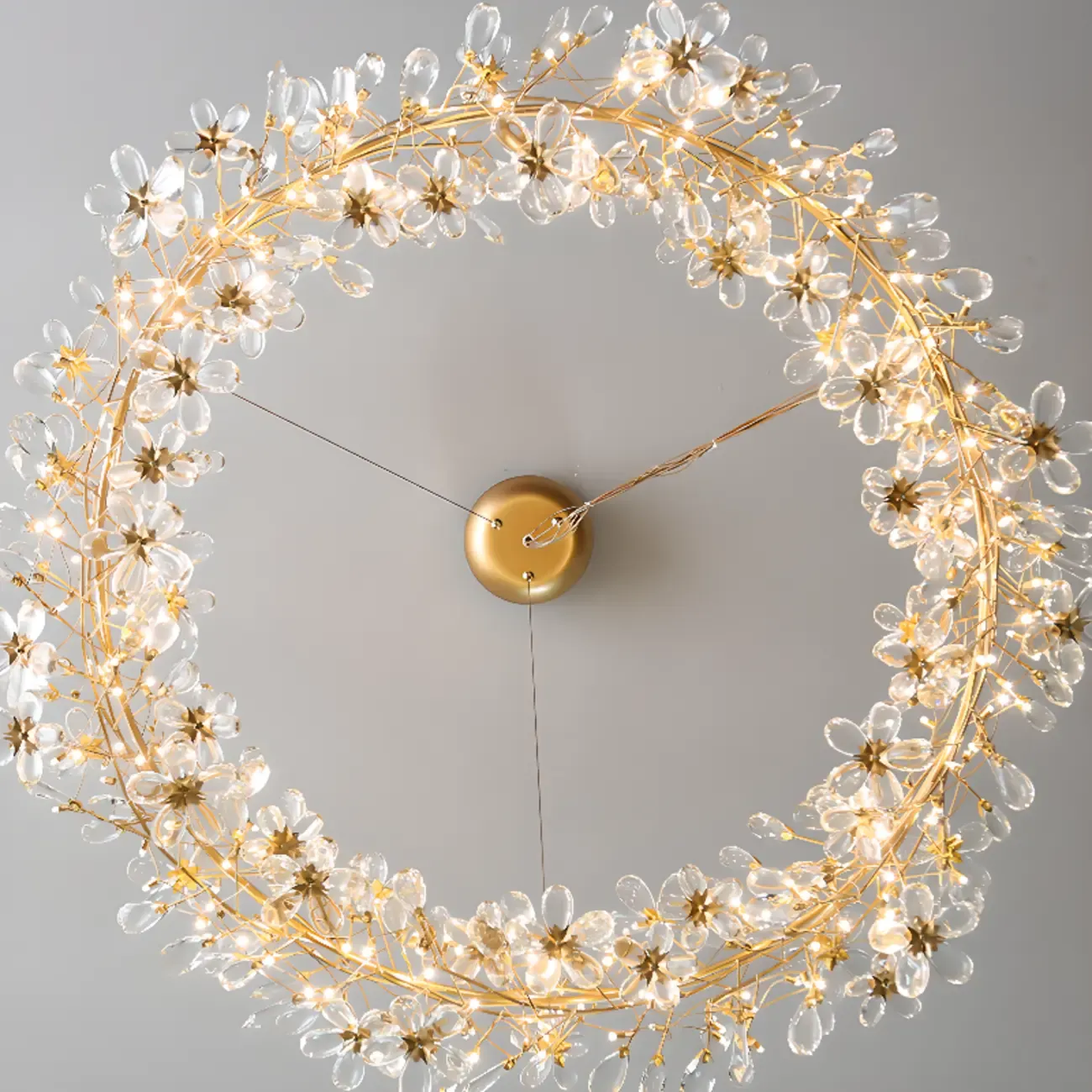 Modern Crystal Branch Chandelier with Adjustable Length