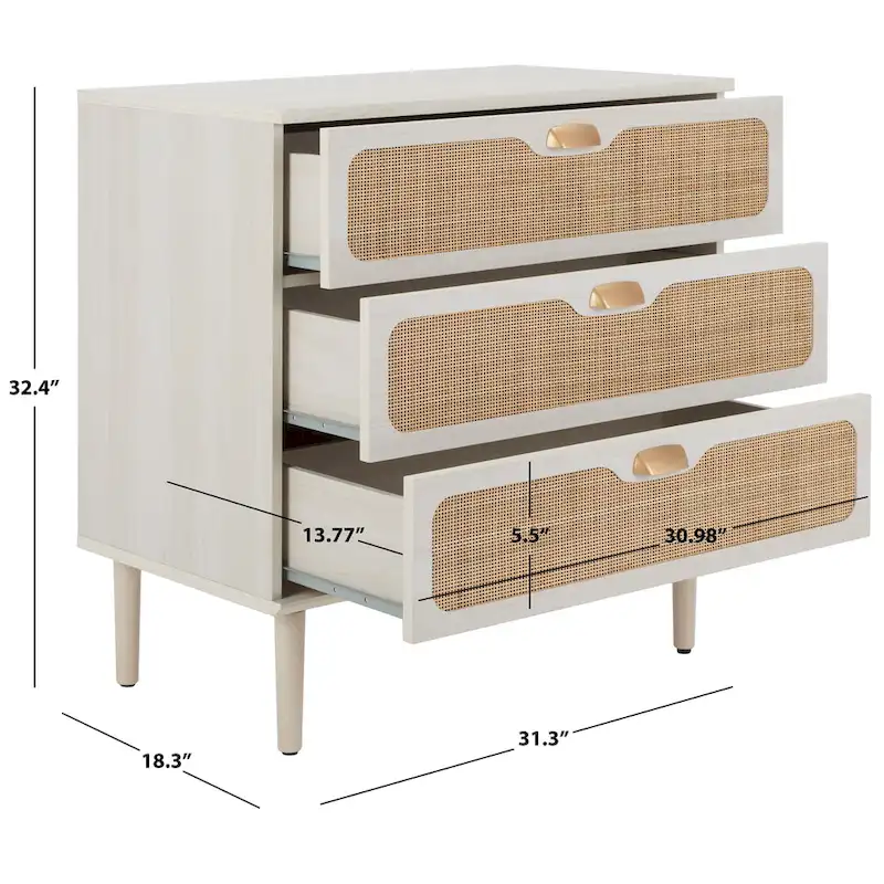 SAFAVIEH Dezzie 3-Drawer Chest