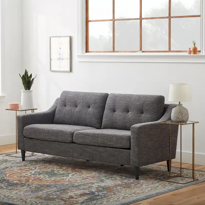 Brookside Ellen 75  Upholstered Scooped Arm Sofa
