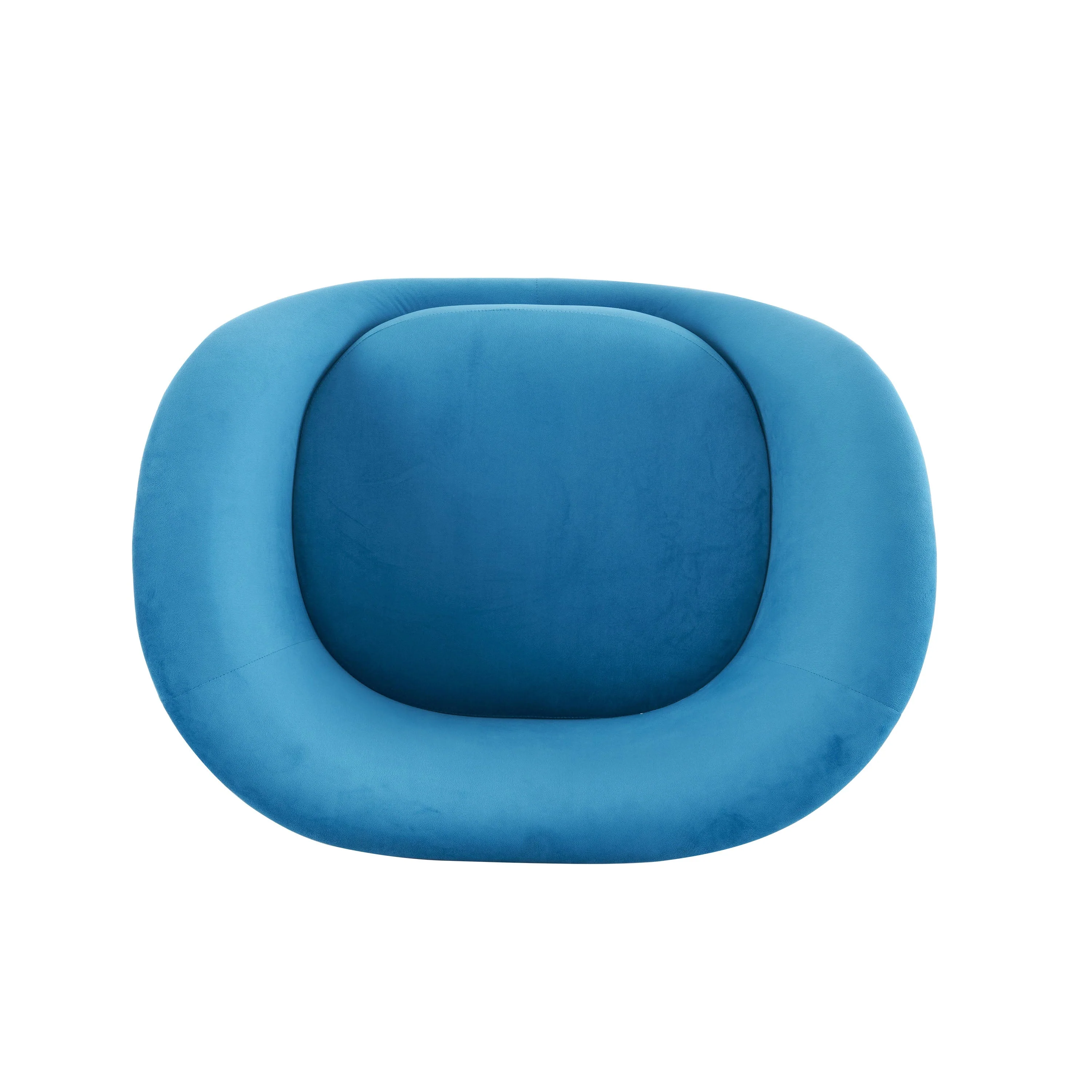 Modern Velvet Accent Chair with Gold Legs