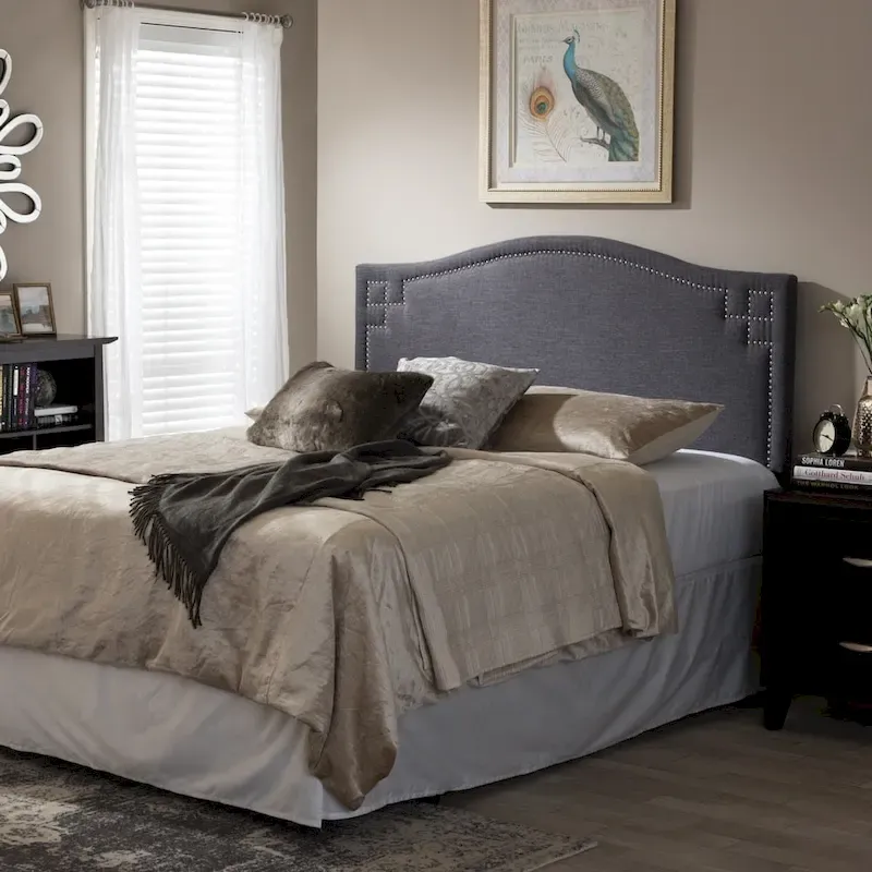 Modern Dark Grey Upholstered Headboard