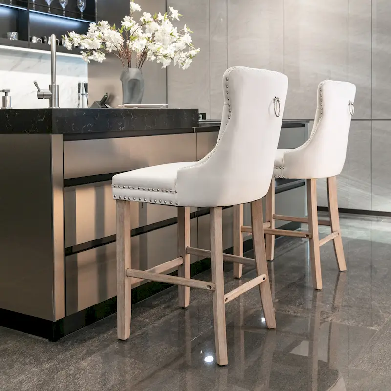 Velvet Upholstered Barstools