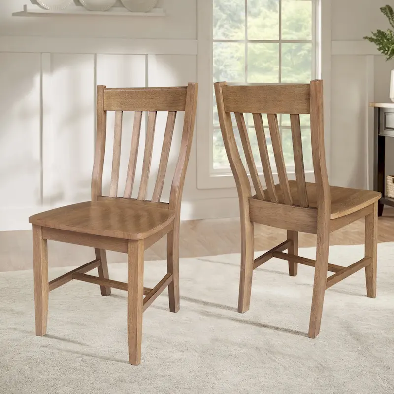Copper Grove Quince Solid Wood Schoolhouse Chairs, Set of 2